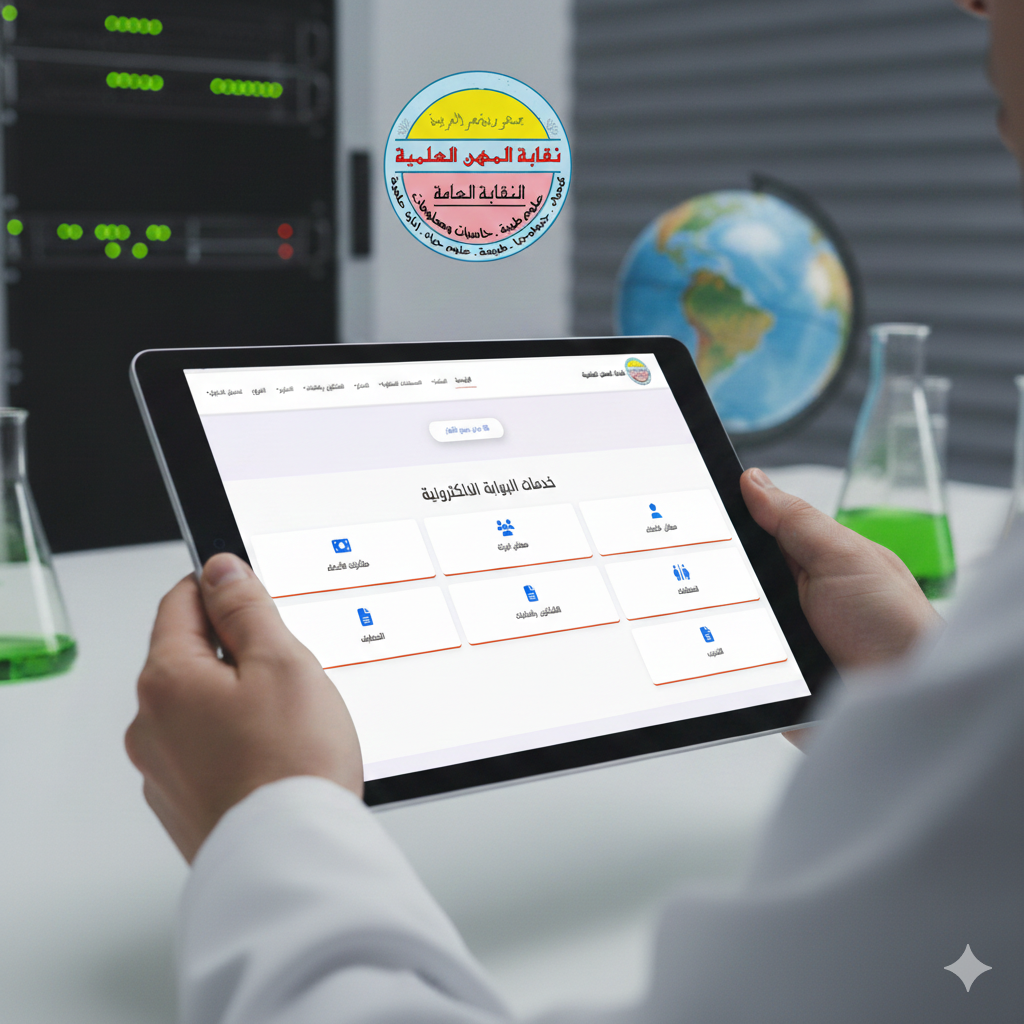 نقابة المهن العلمية تطلق بوابتها الإلكترونية الشاملة لخدمة الأعضاء رقمياً
